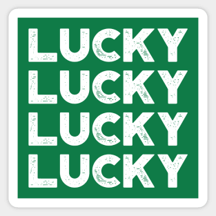 Lucky Lucky Lucky Lucky White St. Patrick's Day Sticker